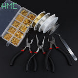 DIY Jewelry Findings Box Single Ring/Lobster Clasp Hook/Chain/Clip Buckle Kit