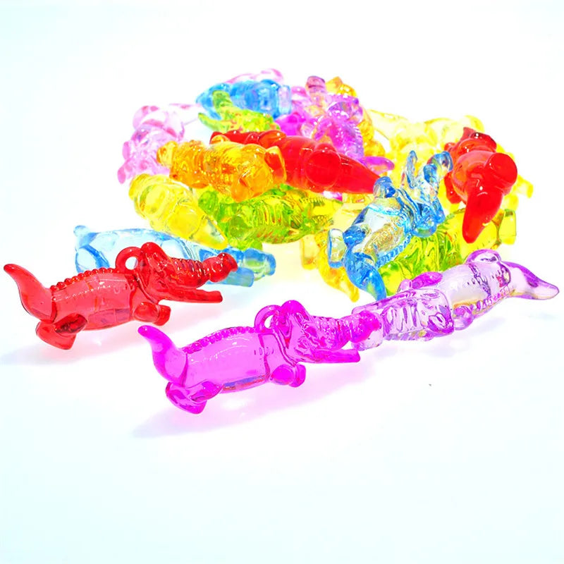 Colorful Acrylic Animal Crocodile Necklace Pendants 85pcs