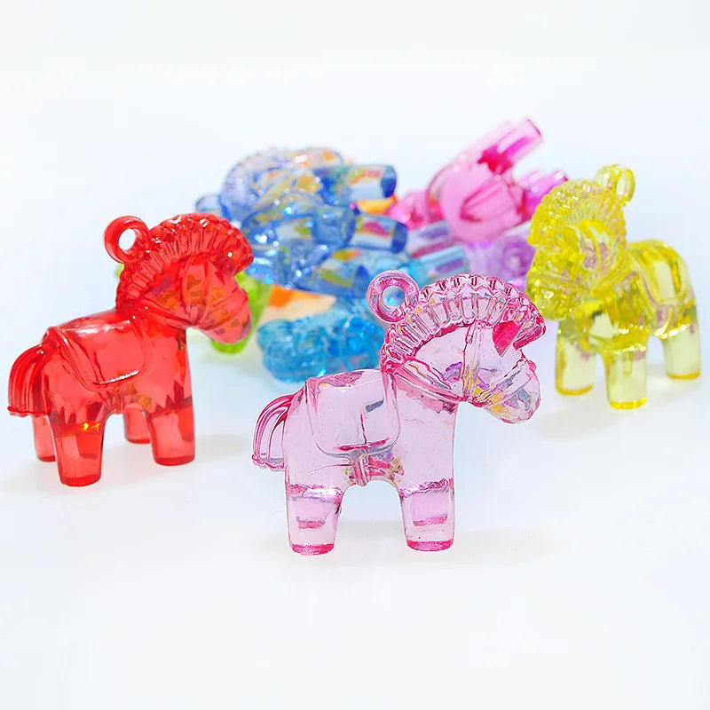 Colorful Acrylic Horse Shape Necklace Pendants 83pcs