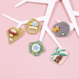 Colorful Resin Necklace Pendants 30pcs Earring Keychain Bag Charms