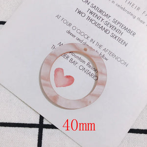Colorful Acrylic Resin Charms Earring Necklace Pendants 20pcs