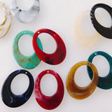 Resin Plastic Hollow Out Charms Necklace Earring Pendants