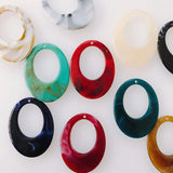 Resin Plastic Hollow Out Charms Necklace Earring Pendants