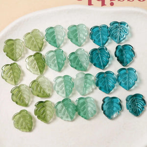Resin Leaves Charms 100pcs Necklace Earring Bracelet Pendants