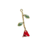 Enamel Alloy Rose Flower Charms 20pcs Tone Plated Drop Oil