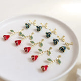 Enamel Alloy Rose Flower Charms 20pcs Tone Plated Drop Oil