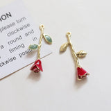 Enamel Alloy Rose Flower Charms 20pcs Tone Plated Drop Oil