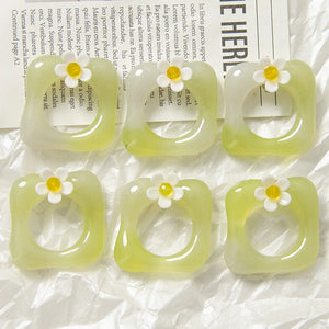 Resin Geometry Hollow Out Earring Pendant Ornament 10pcs