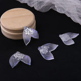 20pcs Glitter Resin Mermaid Fish Tail Charms 25*27mm for Craft