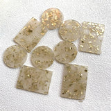 40pcs Glitter Resin Geometry Jewelry Findings for DIY Earring Necklace Pendants