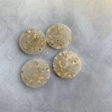 40pcs Glitter Resin Geometry Jewelry Findings for DIY Earring Necklace Pendants