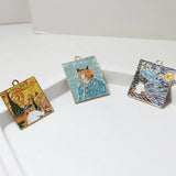 Enamel Alloy Charms Oil Painting Necklace Earring Pendants 40pcs