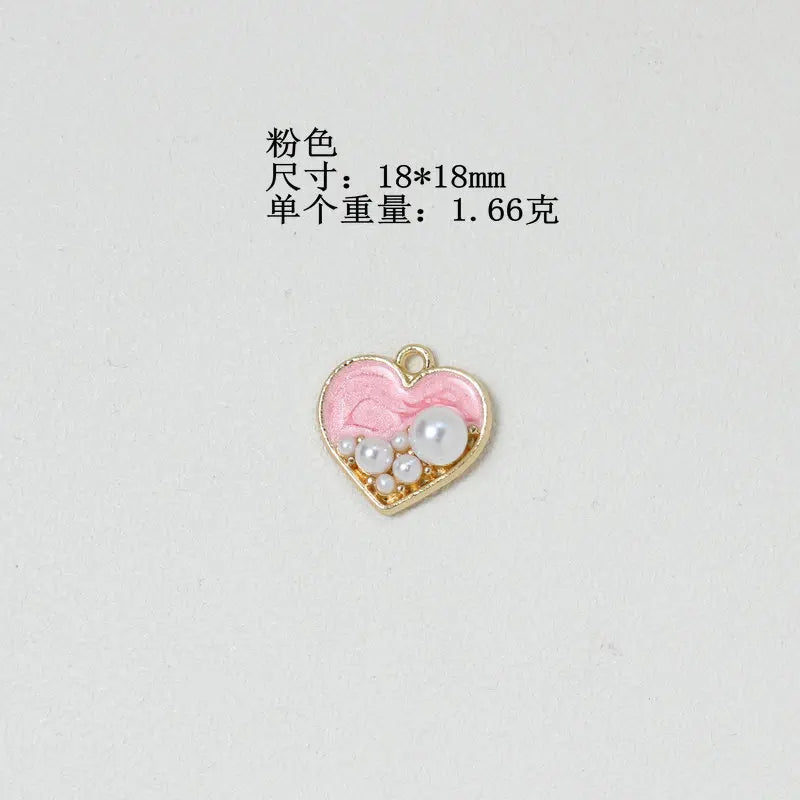 DIY Enamel Alloy Charms Ornament Necklace Pendants 50pcs 18*18mm