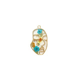 DIY Jewelry Findings Immortal Flower Dried Glitter Abstract Beauty Face Ornament