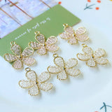 10pcs 30mm DIY Jewelry Findings Glass Flower Necklace Pendants