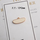 60pcs 12*26MM Oil Drop Oval Geometric Keyring Earring Charm Pendants