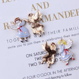60pcs Enamel Alloy Charms Angel Wings Girl Necklace Keyring Pendants