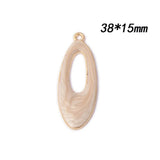 50pcs Oval Round Tone Plated Alloy Earring Pendant Charms