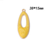 50pcs Oval Round Tone Plated Alloy Earring Pendant Charms