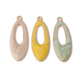 50pcs Oval Round Tone Plated Alloy Earring Pendant Charms