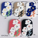Resin Floral Charms 30pcs DIY Jewelry Findings Ornament Accessory