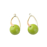 Pastel Round Earring Ball Tassel Charms Resin Ornament 30pcs