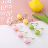Pastel Round Earring Ball Tassel Charms Resin Ornament 30pcs