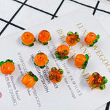 DIY Persimmon Fruit Earring Charms 3D Glasses Accessories 12mm 40pcs