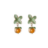 DIY Persimmon Fruit Earring Charms 3D Glasses Accessories 12mm 40pcs