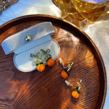 DIY Persimmon Fruit Earring Charms 3D Glasses Accessories 12mm 40pcs