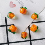 DIY Persimmon Fruit Earring Charms 3D Glasses Accessories 12mm 40pcs