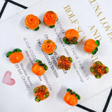 DIY Persimmon Fruit Earring Charms 3D Glasses Accessories 12mm 40pcs