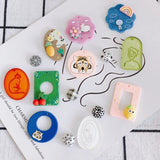 DIY Abstract Painting Face Acrylic Flower Charms 20pcs