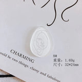 DIY Abstract Painting Face Acrylic Flower Charms 20pcs