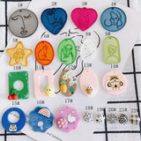 DIY Abstract Painting Face Acrylic Flower Charms 20pcs