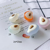 Avocado Resin Acrylic Bracelet Charms 50pcs 26*20mm