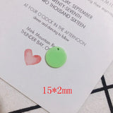 100pcs 15*2mm Resin Charms Earring Necklace Pendants Garments
