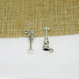 Antique Silver 3D Wine Glass Charm Pendants Bulk