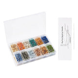 DIY Jewelry Kit Glass Bugle Beads Round Hole with Needles