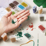 DIY Jewelry Kit Glass Bugle Beads Round Hole with Needles