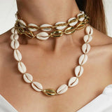 DIY Jewelry Kit Cowrie Shell Beads Iron Spacer Beads Waxed Polyester Cords