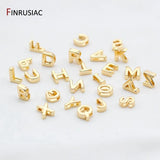 Plated Hollow Alphabet Pendants for Bracelets Necklace