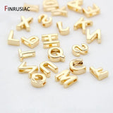 Plated Hollow Alphabet Pendants for Bracelets Necklace