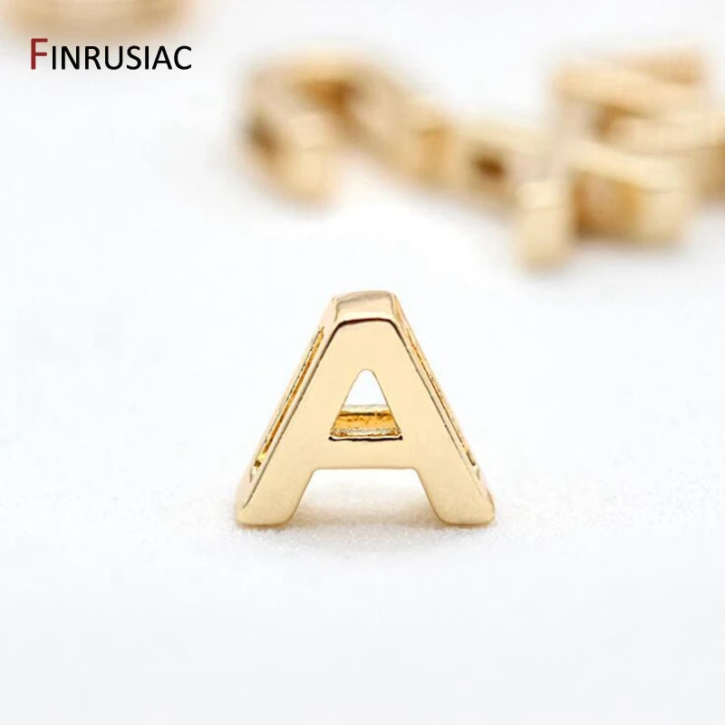 Plated Hollow Alphabet Pendants for Bracelets Necklace