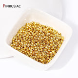 18K Plated Brass Geometric Spacer Beads for DIY Jewelry Making