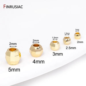 18K Plated Brass Geometric Spacer Beads for DIY Jewelry Making