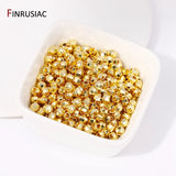 18K Plated Brass Geometric Spacer Beads for DIY Jewelry Making