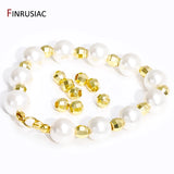18K Plated Brass Geometric Spacer Beads for DIY Jewelry Making