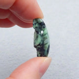 Green Turquoise Wolf Head Pendant Bead 26x18x10mm