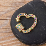 DIY Jewelry Making Accessories Heart Lock Hook Clasps